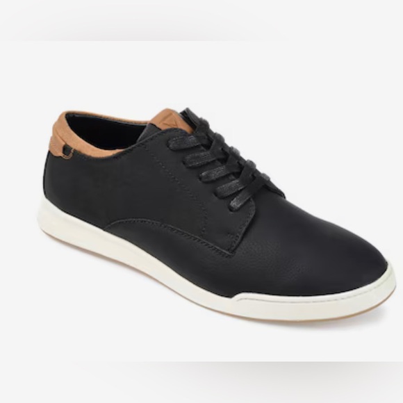 Vance Co men’s Aydon black vegan leather street sneakers, size 13W - Picture 7 of 9